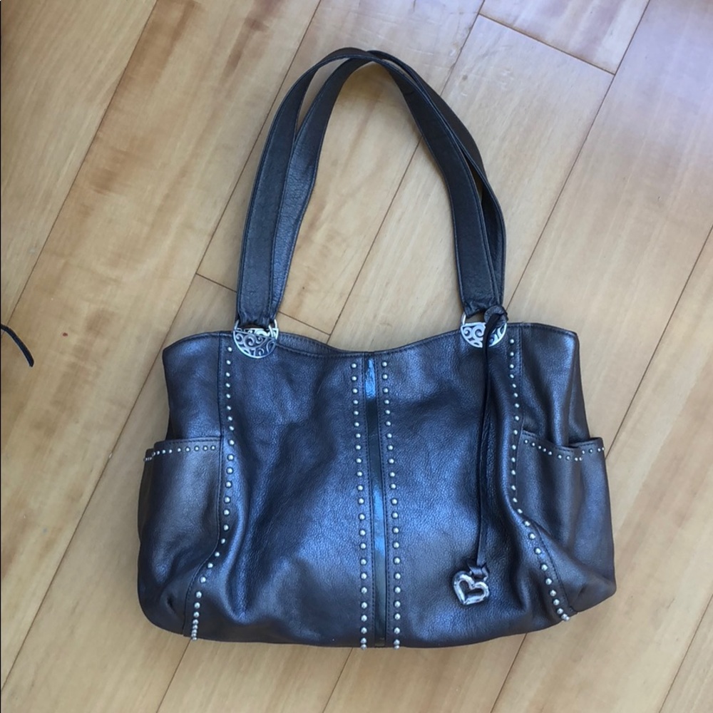Brighton pewter leather shoulder bag